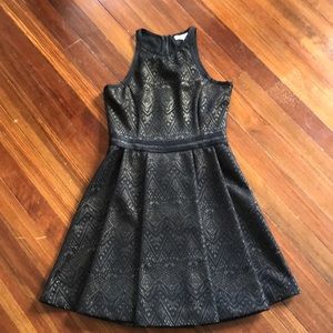 Parker black and gold dress